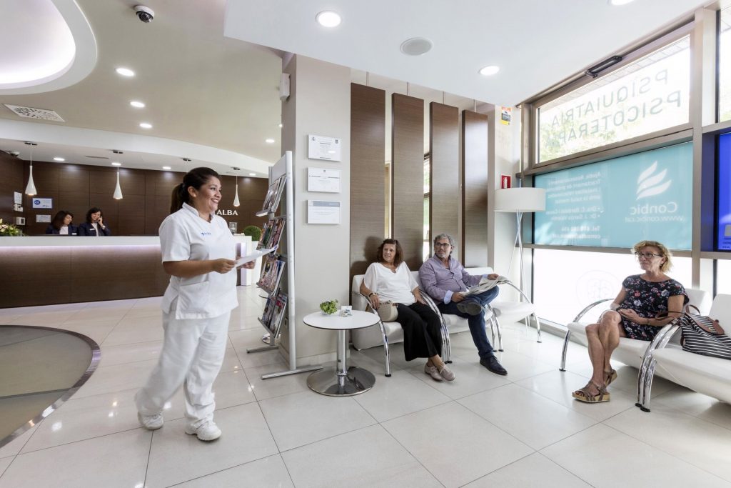 Sala de espera en Clínica Dental Alba Palma